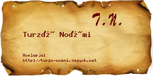 Turzó Noémi névjegykártya